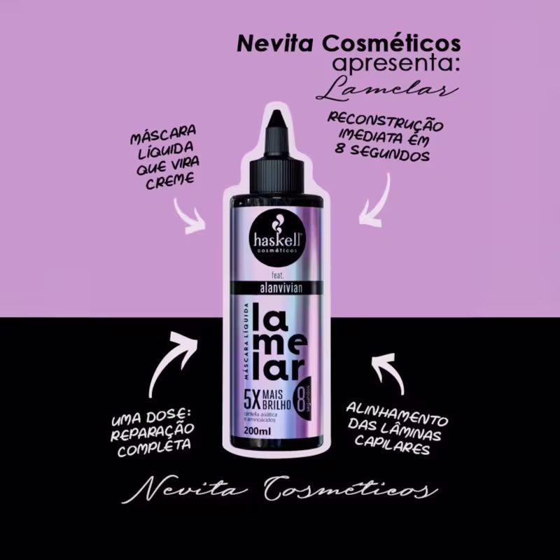 Kit Haskell Bendito Loiro + Lamelar, 3 produtos.