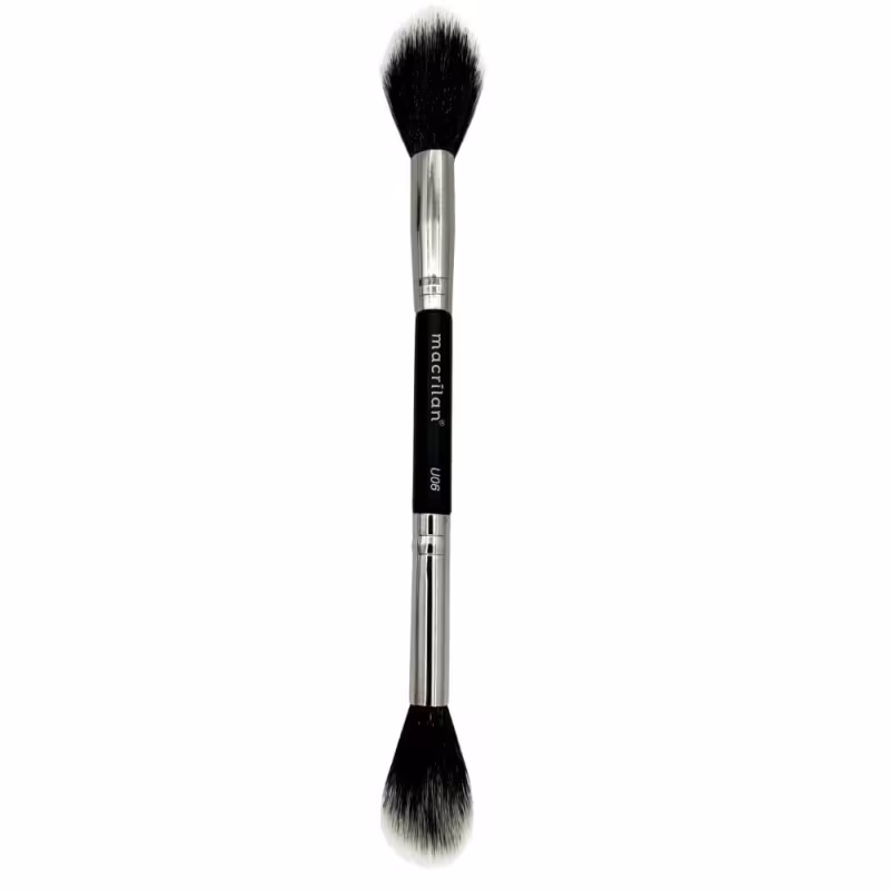 Pincel Duplo Para Contorno/Iluminador Profissional Ultra - Macrilan - U06