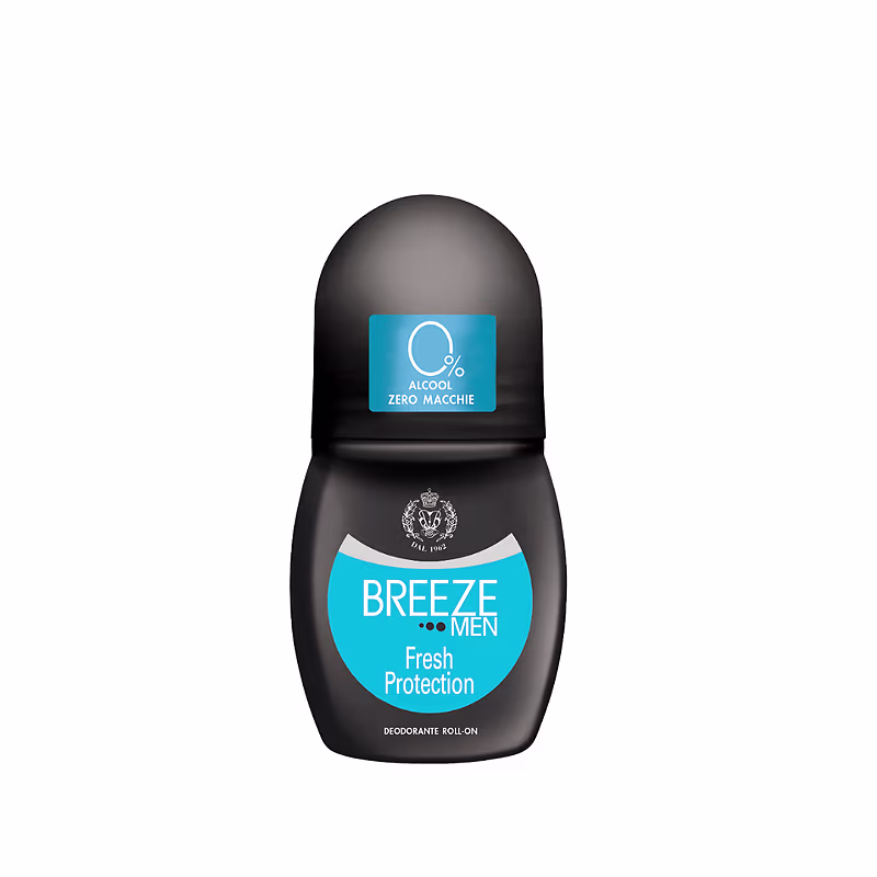 Desodorante roll-on com a fragrância Fresh Protection Men, da marca Breeze.
