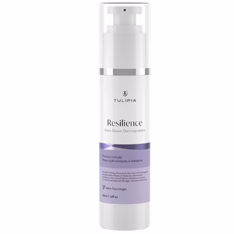 Sérum Dermoprotetor Facial Resilience, da marca Tulípia Cosméticos.