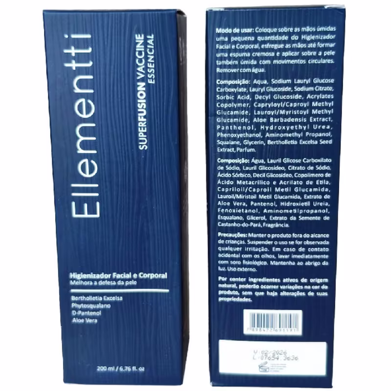 Ellementti Dermocosméticos Superfusion Vaccine - Sabonete Facial e Corporal 200ml