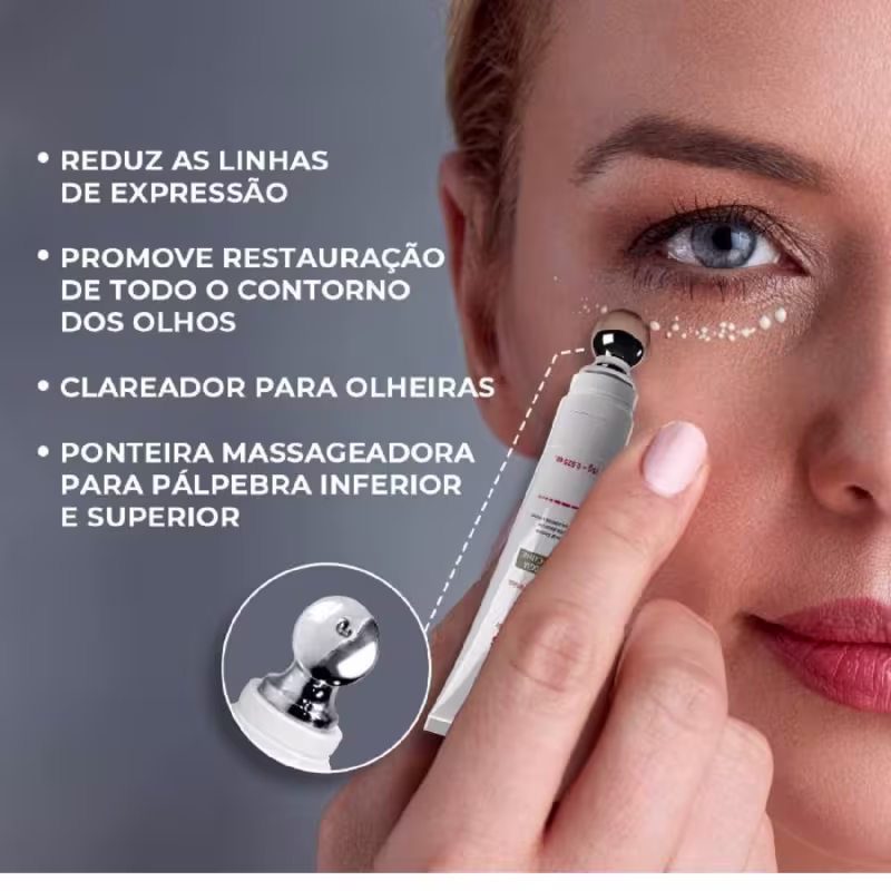 Creme Antiage Collagemax PDRN Exo Eyes, Cosmobeauty, Com Ponteira Massageadora, 15G