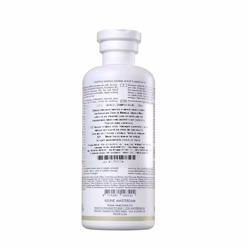 Kit Keune Satin Oil Shampoo 300ml + Condicionador 250ml + Óleo 95ml