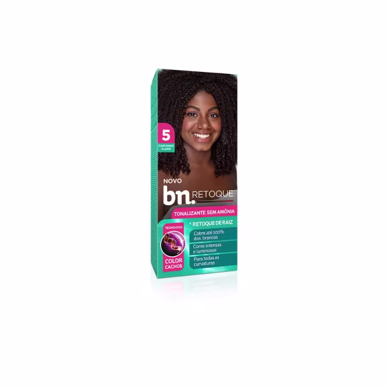 Tonalizante sem amônia Novo bn.RETOQUE 90g Castanho Claro 5.0