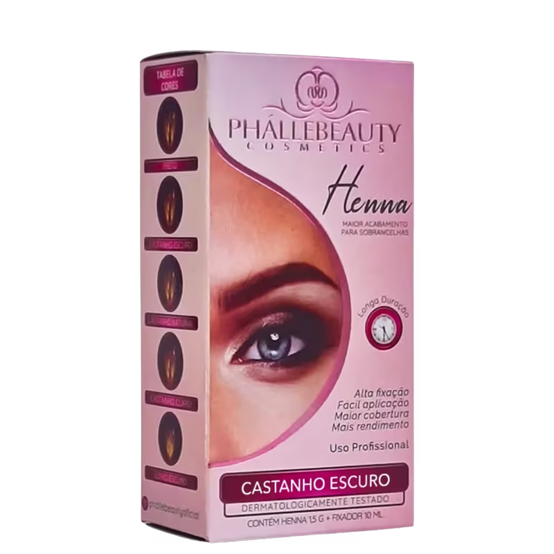 Phállebeauty - Henna Acabamento para Sobrancelhas Castanho Escuro