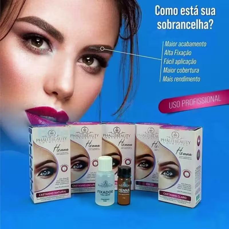 Phállebeauty - Henna Acabamento para Sobrancelhas Loiro Escuro