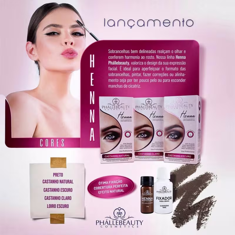 Phállebeauty - Henna Acabamento para Sobrancelhas Loiro Escuro