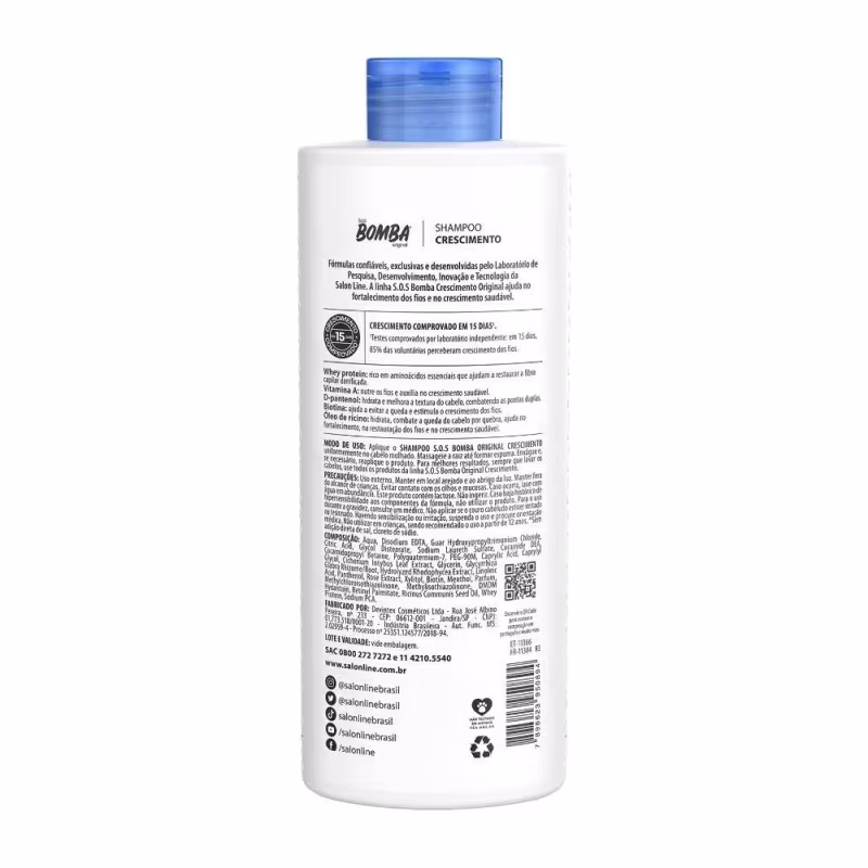 Kit Shampoo e Condicionador SOS Bomba Crescimento + Óleo SOS Cachos + Recarga de Queratina SOS Cachos