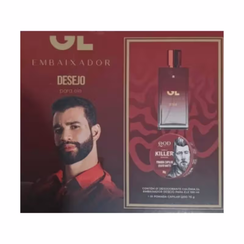 Kit Perfume Gusttavo Lima Embaixador Desejo 100ml + Pomada Cap 40g