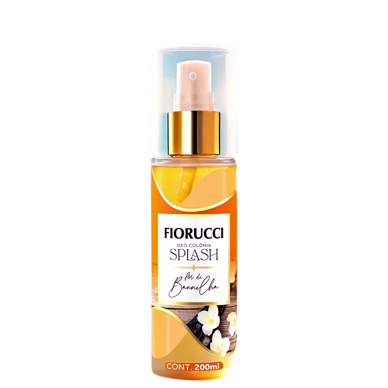 Perfume Feminino Splash Flor de Baunilha Fiorucci Deo Colônia, 200ml.