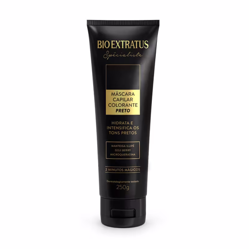 Máscara Bio Extratus Spécialiste Condicionante Colorante Preta 250g