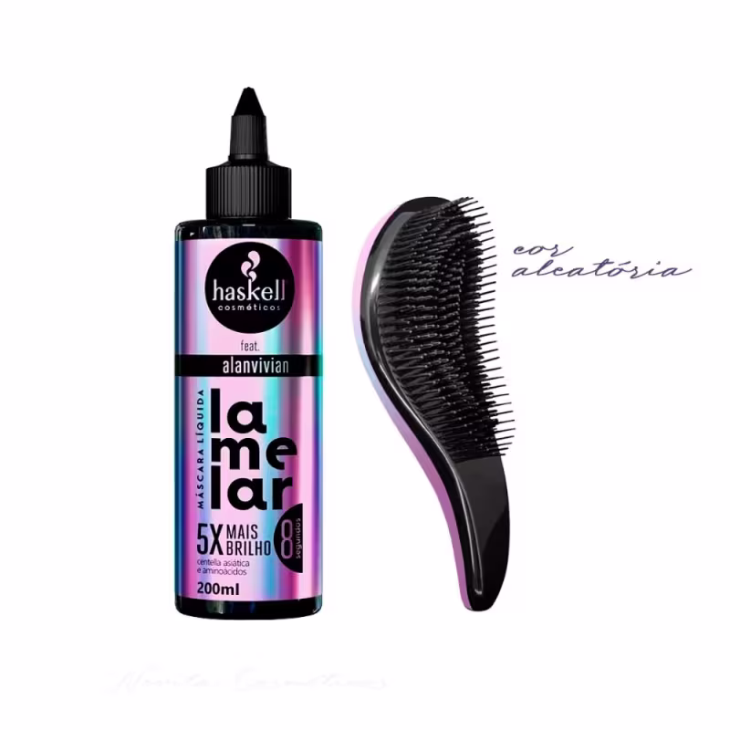 Kit Haskell Lamelar + Escova Mágica, 2 produtos.