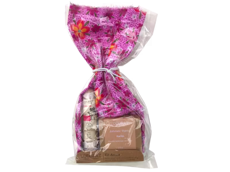 Estj. para Presente - Amor - Escalda-pés 45g + Sabonete 100g FRAGRÂNCIA:Amor