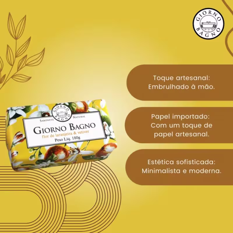 Giorno Bagno - sabonete flor de laranjeira e vetiver 180g