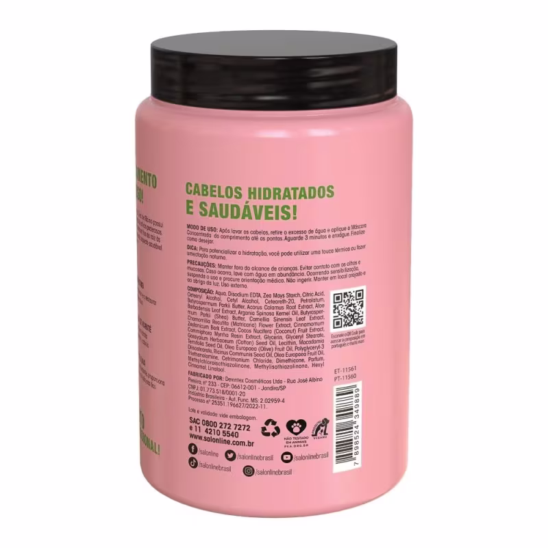 Kit Duplinha Cronograma capilar + Shampoo e Condicionador Turbinado 1L Salon Line