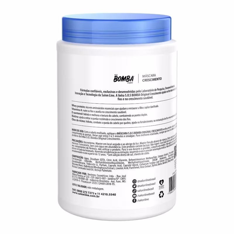 Kit Duplinha Cronograma capilar + Shampoo e Condicionador Turbinado 1L Salon Line
