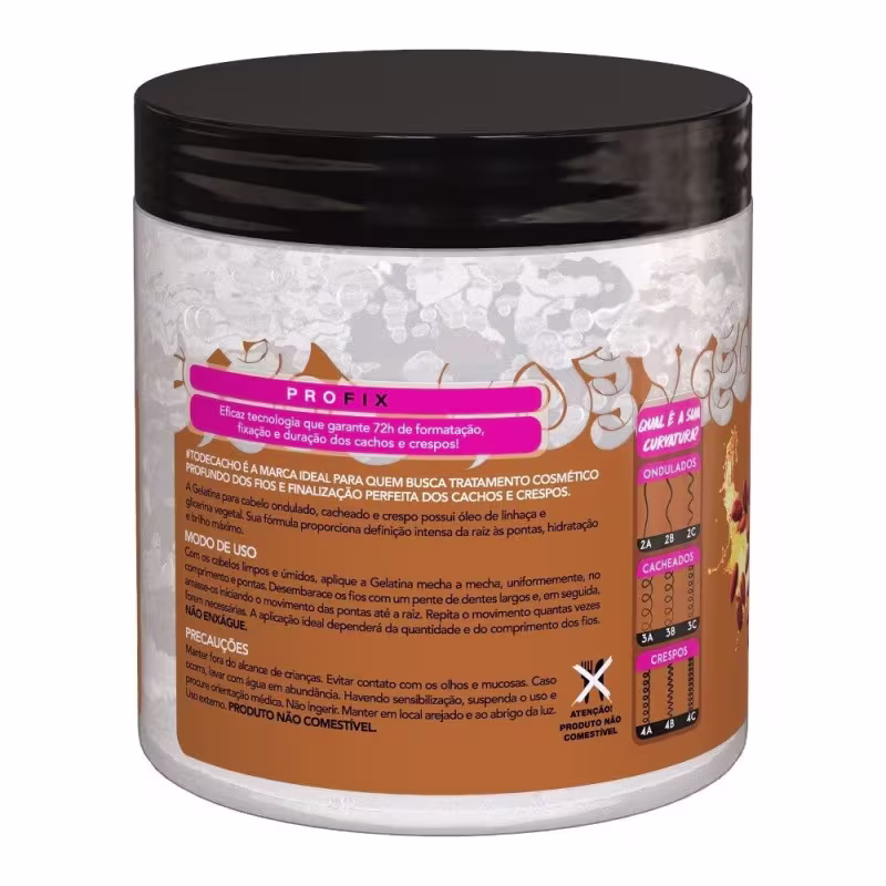 Kit Gelatina Linhaça + Gelatina Óleo de Rícino #todecacho Salon Line