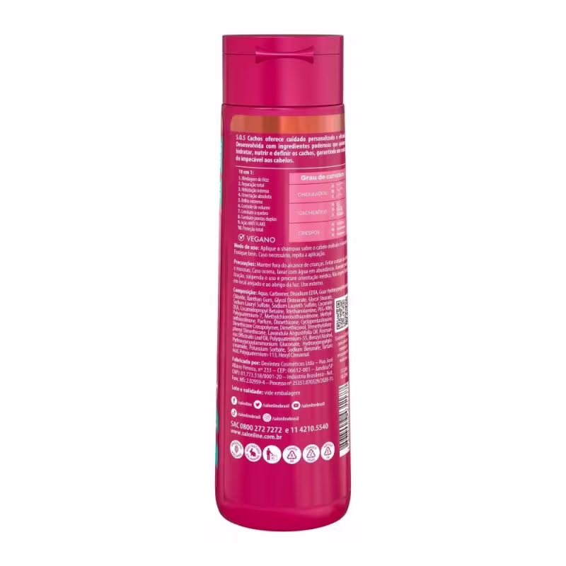 Kit SOS Cachos 10 em 1 Multibenefícios com 3 produtos para Cachos e Crespos Salon Line