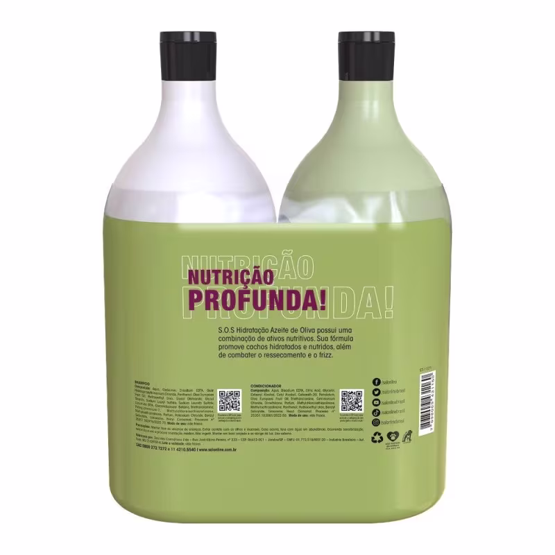 Combo Familia Kit SOS Hidratação Ultra Cachos e Creme para Pentear Definição Máxima 1kg Salon Line