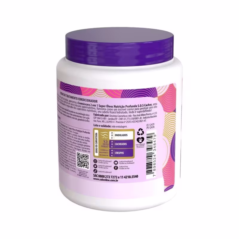 Hidratação para Cabelos Ressecados Shampoo + Condicionador + Cremáscara - Salon Line