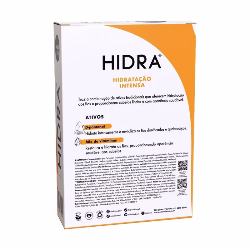 Hidratação para Cabelos Ressecados Shampoo + Condicionador + Cremáscara - Salon Line