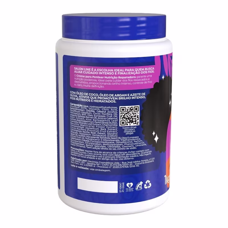 Kit com 2 Cremes Para Pentear + Máscara Bio-Reconstrução Salon Line