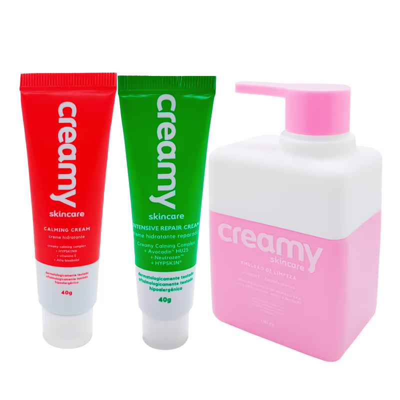 Creamy Kit Emulsão de Limpeza + Intensive Repair Cream + Calming Cream