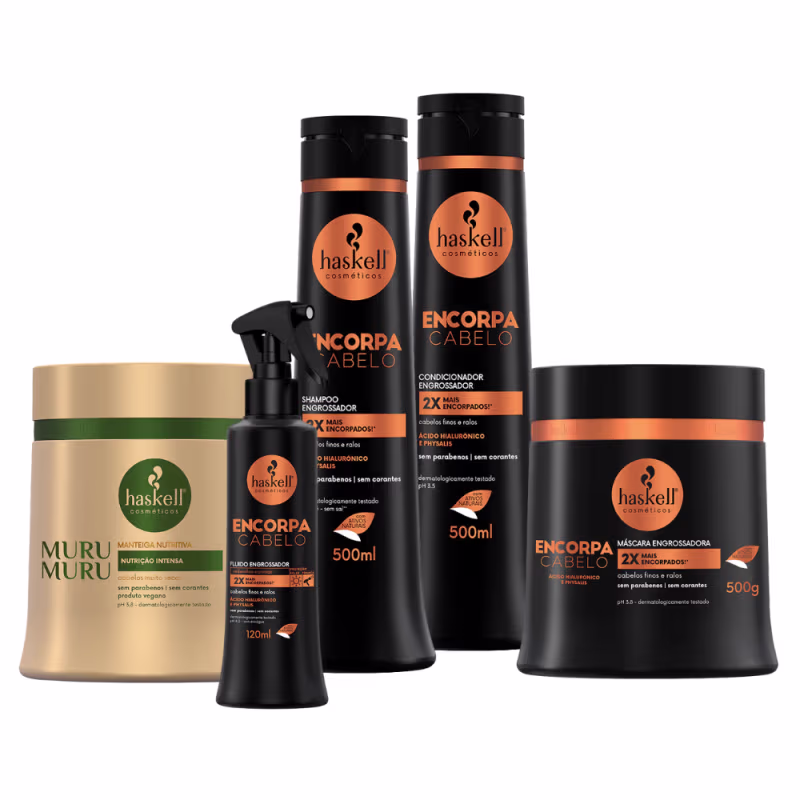 Kit Encorpa Haskell 500ml C/ 4 Itens + Máscara Murumuru 500g