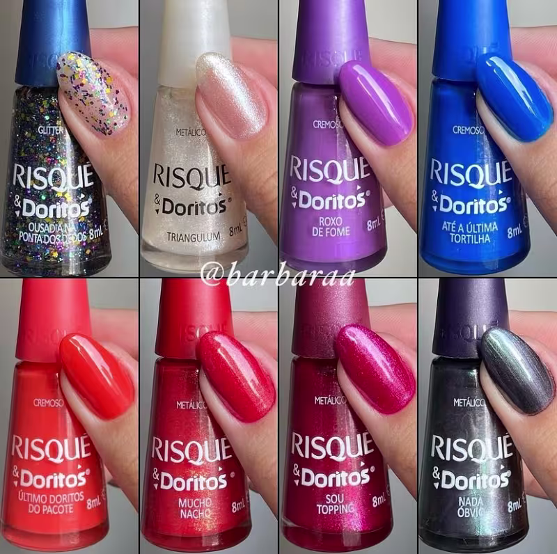 Coleção Risqué Doritos Kit com 8 Esmaltes