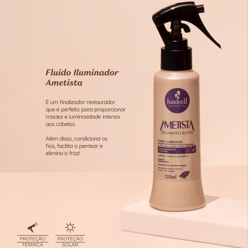 Kit Haskell Ametista Desamarelador Shampoo + Fluido (300/120mL)