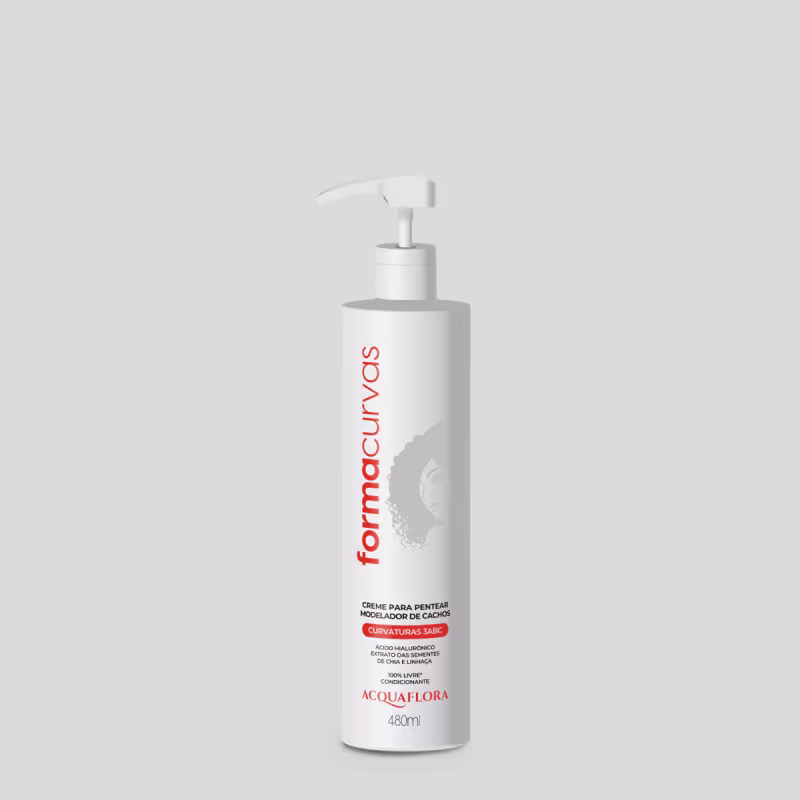 Kit Acquaflora Forma Curvas Shampoo Condicionador Tratamento Condicionante Creme de Pentear Cachos e Gelatina Intensa (5