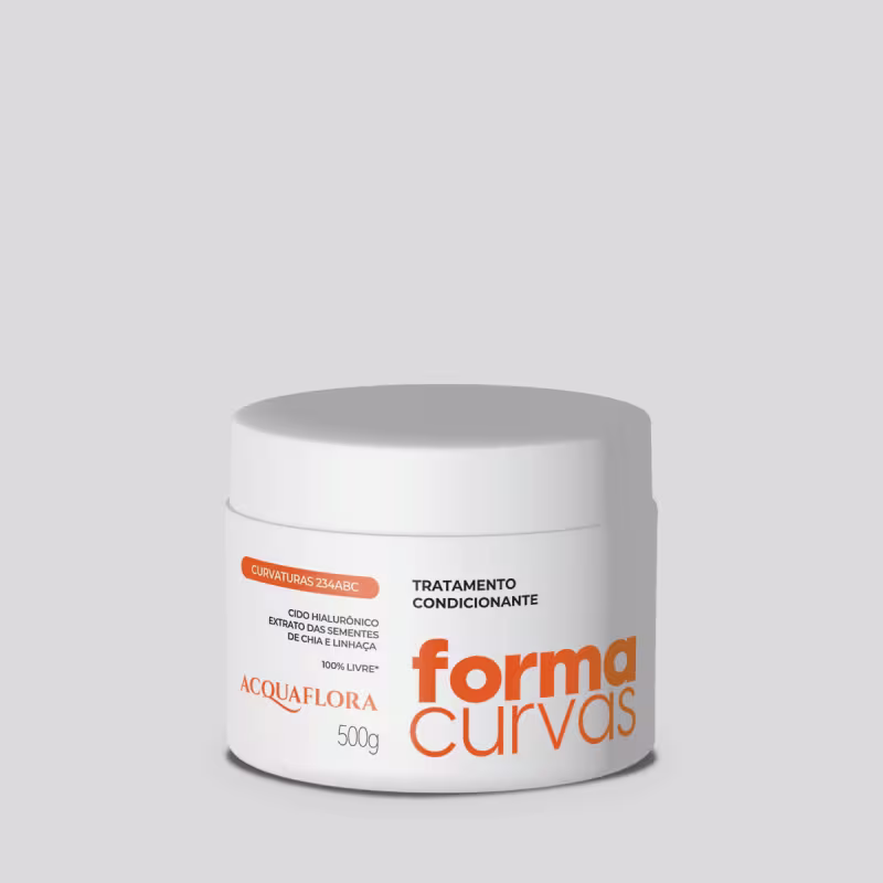 Kit Acquaflora Forma Curvas Shampoo Condicionador Tratamento Condicionante Creme de Pentear Cachos e Gelatina Suave (5 p
