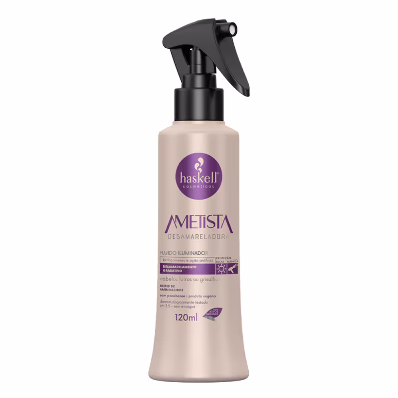 Kit Haskell Ametista Desamarelador Shampoo + Condicionador 300ml + Fluido 120ml