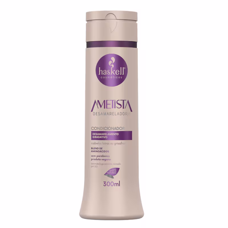 Kit Haskell Ametista Desamarelador Shampoo + Condicionador 300ml + Fluido 120ml