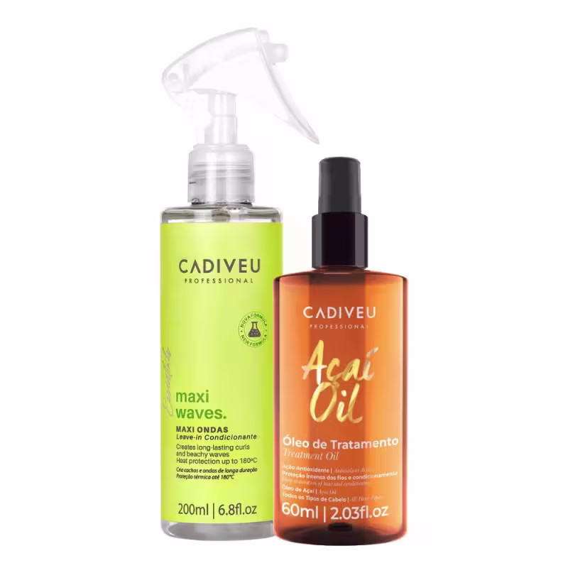 Maxi Ondas Cadiveu Ativador Modelador Cacho + Óleo Açaí 60ml