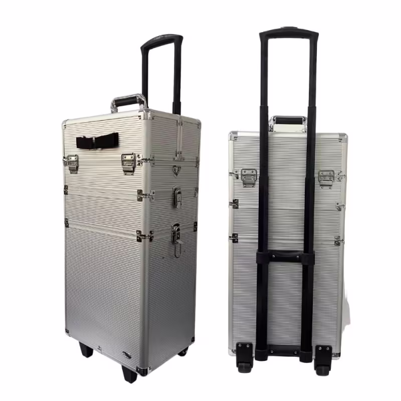 Maleta Carrinho Rubys 3 Andares e 2 Rodinhas Prata Fs-1206a