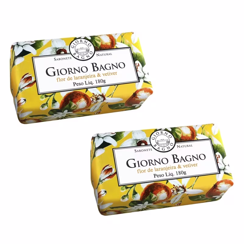Kit Sabonete Giorno Bagno Flor de Laranjeira & Vetiver 180g - 2UN