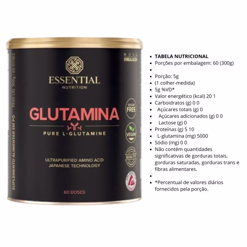 A imagem mostra a tabela nutricional do produto.