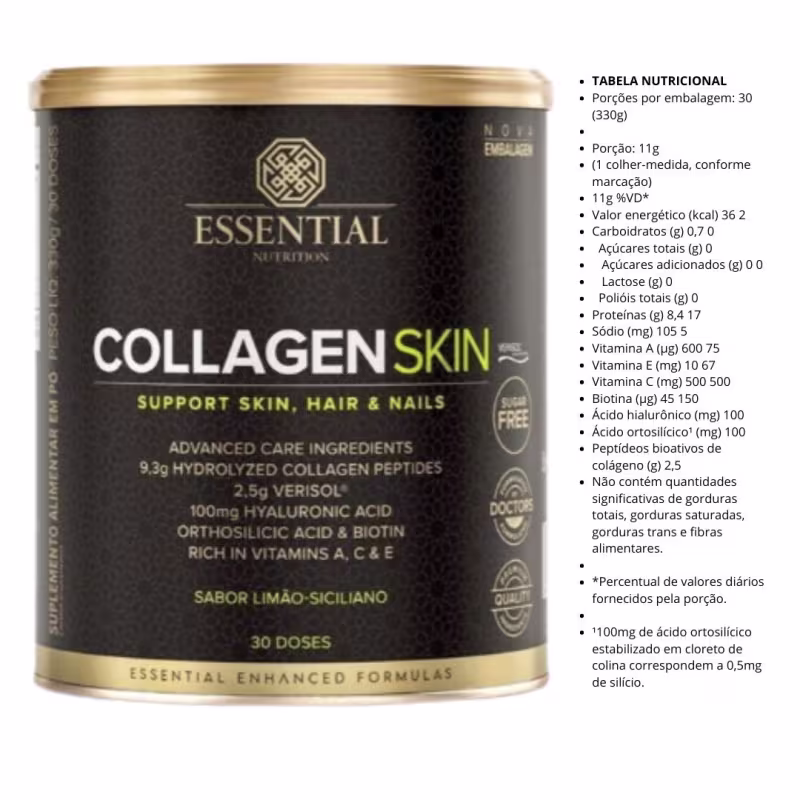 A imagem mostra a tabela nutricional do produto.