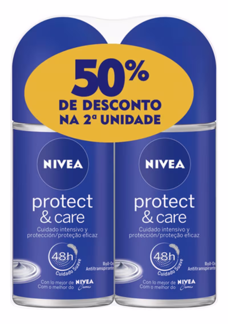 Kit 2 Desodorantes Roll On Protect & Care - 50ml