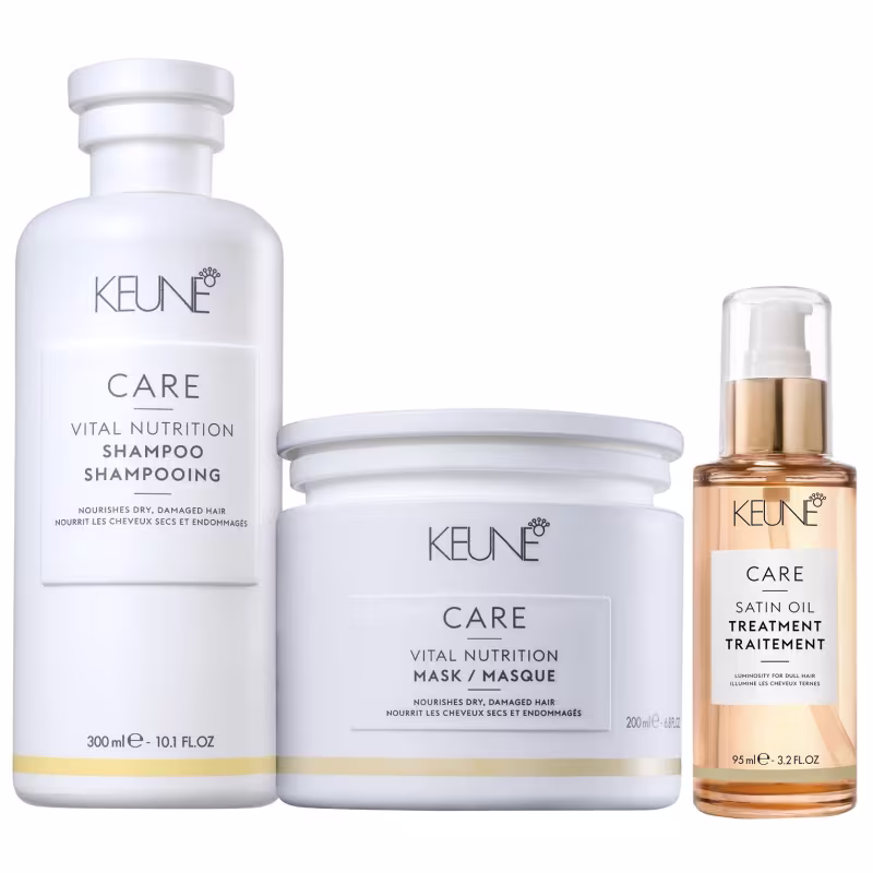 Kit Keune Care Vital Nutrition Trio Shine, 3 produtos.