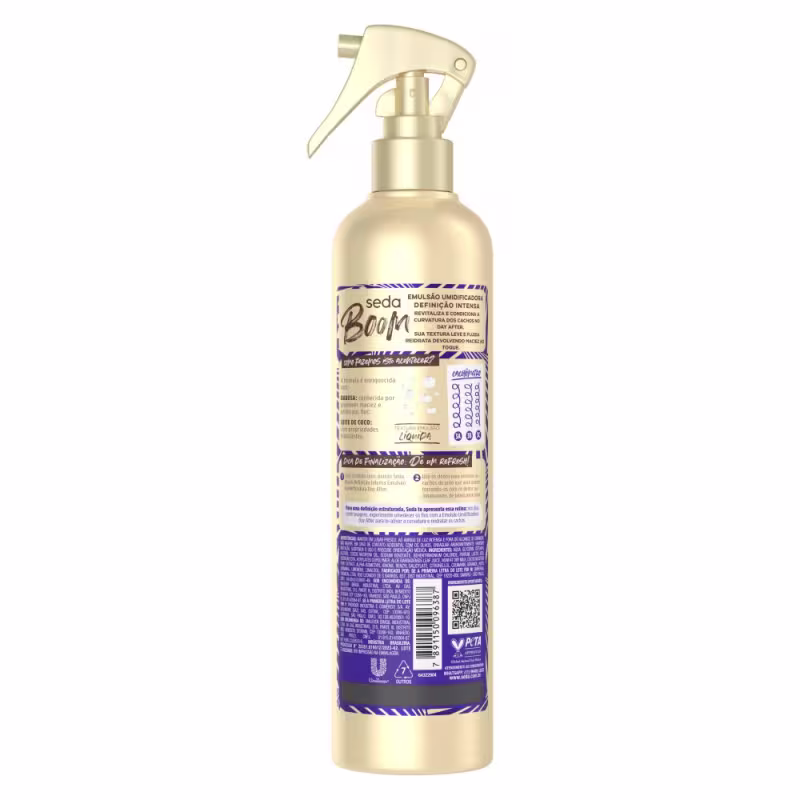 Kit Seda Boom Shampoo 250ml + Cond. 250ml + Creme 1kg + Emulsão