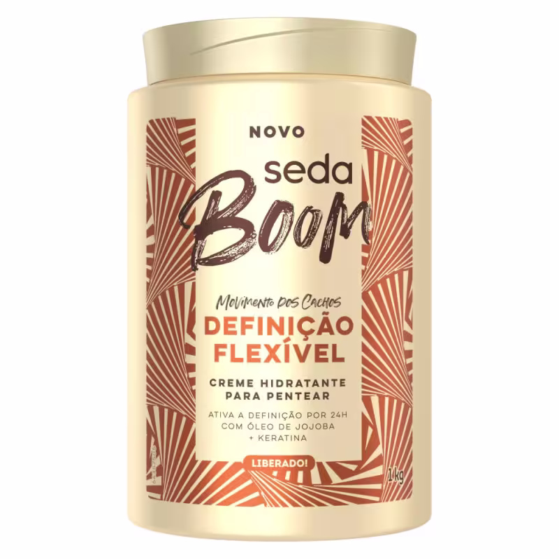 Kit Seda Boom: Shampoo Nutrição 250ml + Cond. 250ml + Creme 1kg + Sérum 200ml
