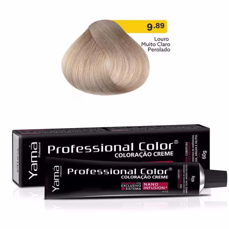 Yamá Professional Color Nano Infusion 9.89 Louro Muito Claro Perolado - Coloração 60g