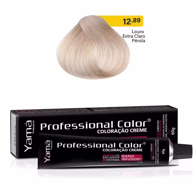 Yamá Professional Color Nano Infusion 12.89 Louro Extra Claro Pérola - Coloração 60g