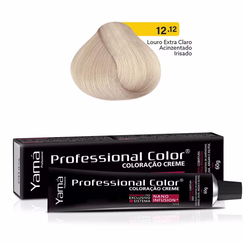 Yamá Professional Color Nano Infusion 12.12 Louro Extra Claro Acinzentado Iriz - Coloração 60g