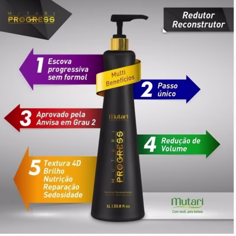 Mutari  Escova Progressiva Selagem Organica  240ml +9 Iten