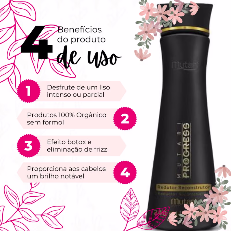 Mutari  Escova Progressiva Selagem Organica  240ml +9 Iten