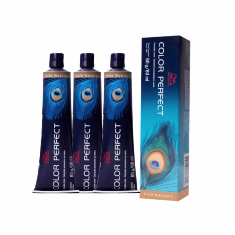 Kit com colorações Color Perfect da marca Wella Professionals.