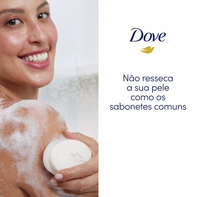 Kit 2 Sabonetes em Barra Dove Pele Sensível 90 g 6 unidades
